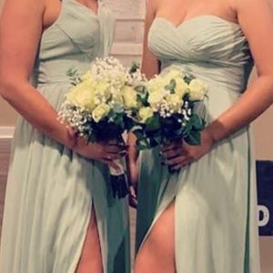 Pair of bridesmaids dresses